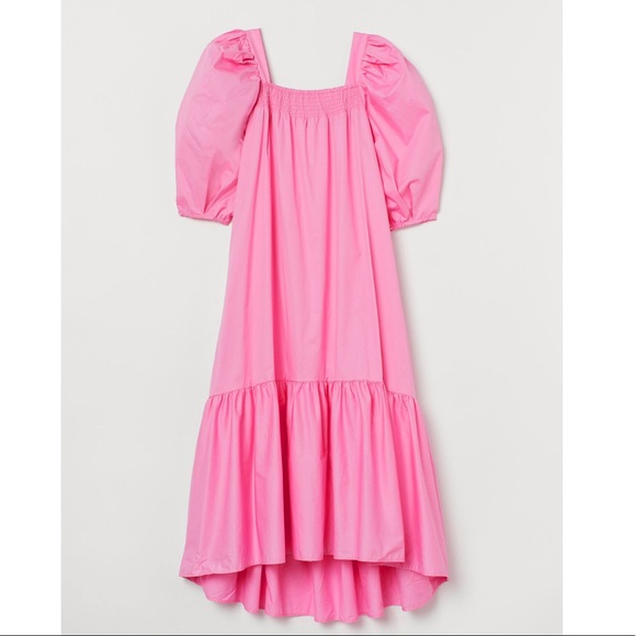 SOLD! Pink Cotton Poplin Voluminous Puff-sleevd - Picture 15 of 16